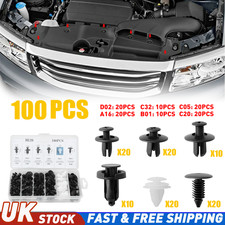 100x Mixed Car Fastener Clips
